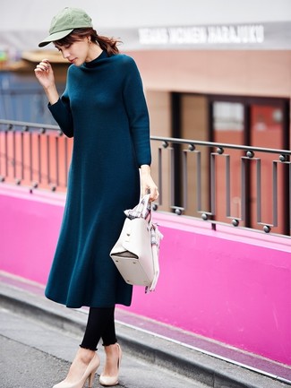 Welche Midikleider mit hellbeige Pumps zu tragen – 19 Damen Outfits