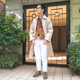 Hellbeige Regenjacke kombinieren – 88 Frühling Herren Outfits