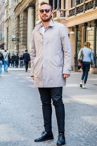 Hellbeige Regenjacke kombinieren – 88 Frühling Herren Outfits