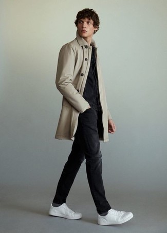 20 Jährige: Hellbeige Regenjacke kombinieren – 68 Herren Outfits