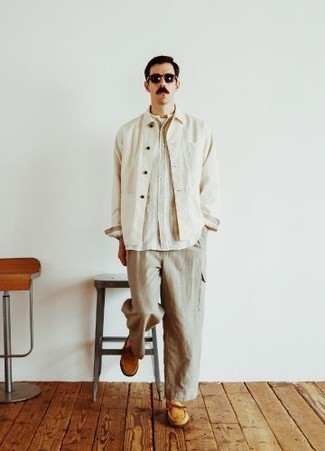 Hellbeige Shirtjacke kombinieren – 875+ Herren Outfits