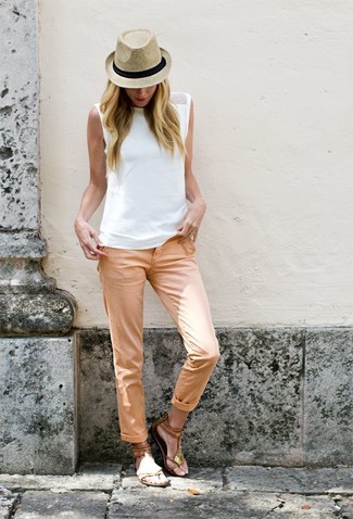 Hellbeige Strohhut kombinieren – 215 Damen Outfits