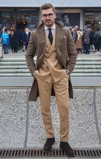 Hellbeige Anzug kombinieren – 46 Herren Outfits kalt Wetter