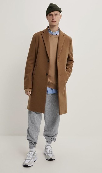 Hellbeige Sweatshirts kombinieren – 19 Herren Outfits kühl Wetter