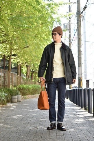 Hellbeige Sweatshirts kombinieren – 19 Herren Outfits kühl Wetter