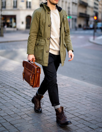 Hellbeige Sweatshirts kombinieren – 19 Herren Outfits kühl Wetter