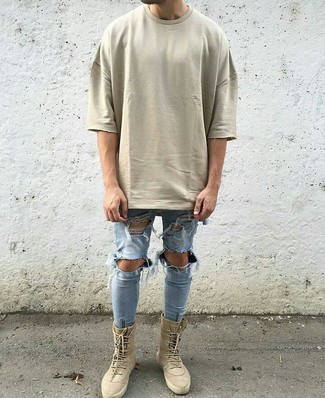 Hellbeige Sweatshirts kombinieren – 161 Herren Outfits