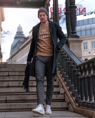Hellbeige Sweatshirts kombinieren – 19 Herren Outfits kühl Wetter