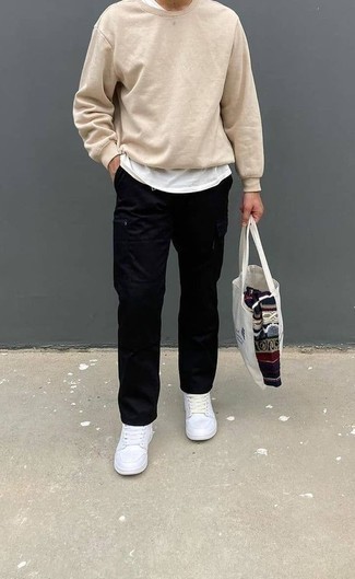 Hellbeige Sweatshirts kombinieren – 161 Herren Outfits