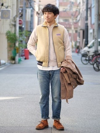 Hellbeige Sweatshirts kombinieren – 19 Herren Outfits kühl Wetter
