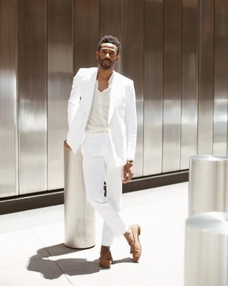 Welche Anzüge mit hellbeige Slipper mit Quasten zu tragen – 47 Herren Outfits