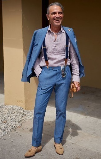 Welche Anzüge mit hellbeige Slipper mit Quasten zu tragen – 47 Herren Outfits