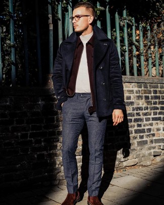Welche Anzughosen mit hellbeige Rollkragenpullovers zu tragen – 173 Herren Outfits