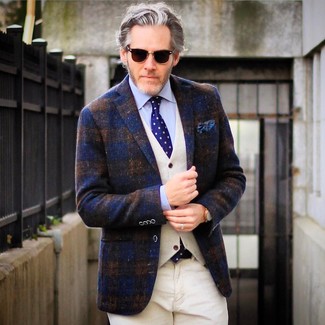 Hellbeige Weste kombinieren – 255 Herren Outfits