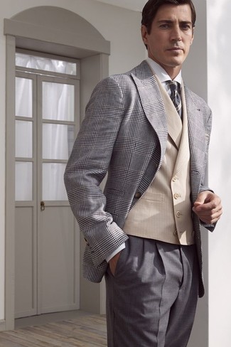 Hellbeige Weste kombinieren – 255 Herren Outfits