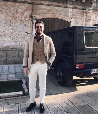Hellbeige Weste kombinieren – 255 Herren Outfits