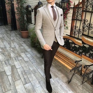 Hellbeige Weste kombinieren – 255 Herren Outfits