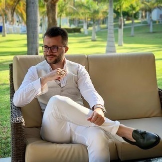 Welche Slipper mit hellbeige Weste zu tragen – 72 Herren Outfits