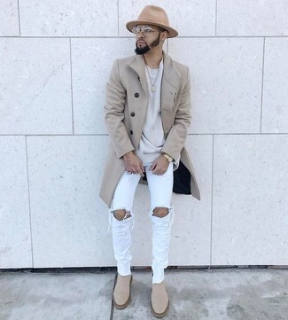 Hellbeige Wollhut kombinieren – 409 Herren Outfits