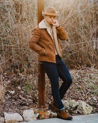 Hellbeige Wollhut kombinieren – 9 Winter Herren Outfits