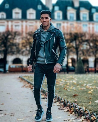schwarze und weiße Leder niedrige Sneakers von Philippe Model Paris