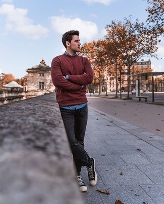 Schwarze und weiße horizontal gestreifte Socken kombinieren – 73 Herren Outfits