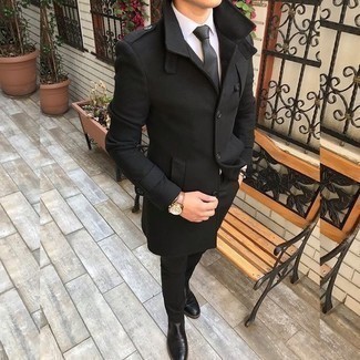 Schwarzes Perlen Armband kombinieren – 44 Herren Outfits kühl Wetter