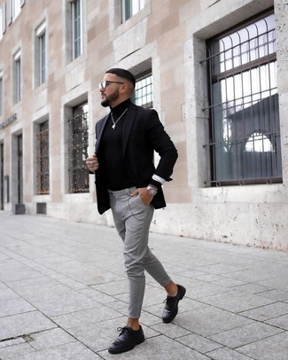 Welche Rollkragenpullover mit schwarzen Sakkos zu tragen – 131 Herren Outfits