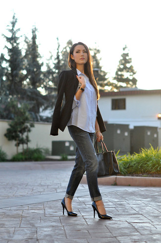 Schwarze Boyfriend Jeans kombinieren – 23 Damen Outfits