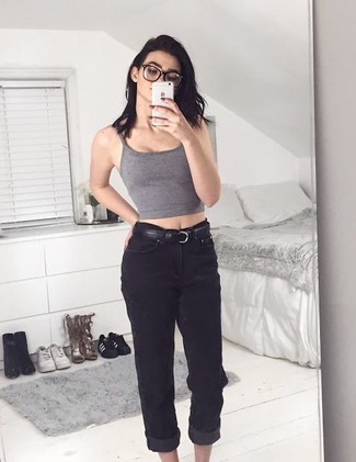 Schwarze Boyfriend Jeans kombinieren – 23 Damen Outfits