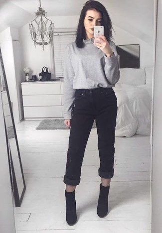 Schwarze Boyfriend Jeans kombinieren – 23 Damen Outfits