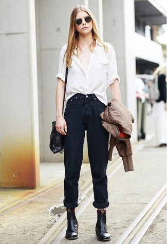 Schwarze Boyfriend Jeans kombinieren – 23 Damen Outfits