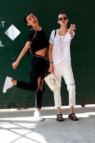 Schwarze Boyfriend Jeans kombinieren – 23 Damen Outfits