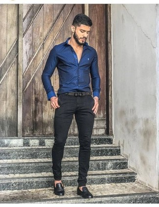 Schwarzen Segeltuchgürtel kombinieren – 245 Herren Outfits