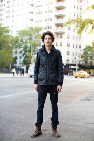 Schwarzen Segeltuchgürtel kombinieren – 22 Herren Outfits kühl Wetter
