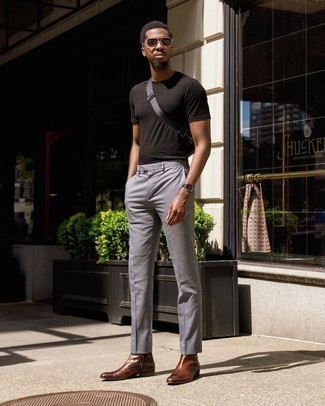 Schwarze Segeltuch Bauchtasche kombinieren – 202 Herren Outfits