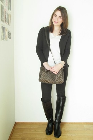 Schwarze Strickjacke kombinieren – 201 Damen Outfits