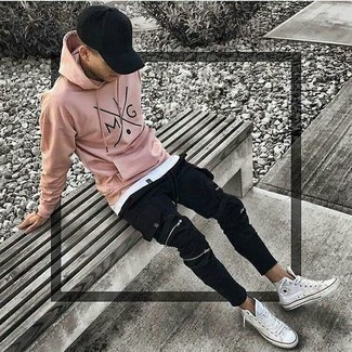 Welche Pullover mit einem Kapuze mit schwarzer Cargohose zu tragen – 60 Herren Outfits