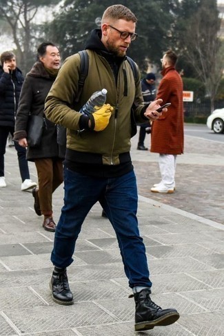 Welche Pullover mit einem Kapuze mit schwarzer Freizeitstiefel zu tragen – 105 Herren Outfits