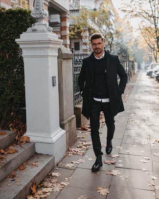Welche Pullover mit einem Kapuze mit schwarzer Freizeitstiefel zu tragen – 105 Herren Outfits