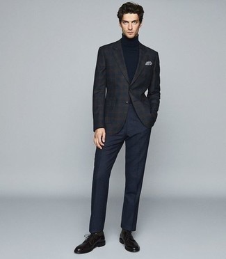 Schwarzes Einstecktuch mit Karomuster kombinieren – 9 Herren Outfits