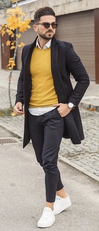 Welche Mäntel mit schwarzer Chinohose zu tragen – 687+ Herren Outfits