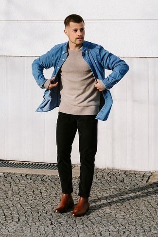 Schwarze Cord Chinohose kombinieren – 64 Herren Outfits