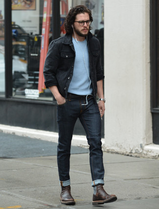 Schwarze Jeansjacke kombinieren – 296 Herren Outfits warm Wetter