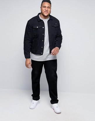 Schwarze Jeansjacke kombinieren – 296 Herren Outfits warm Wetter