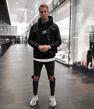 Schwarze Jeansjacke kombinieren – 296 Herren Outfits warm Wetter