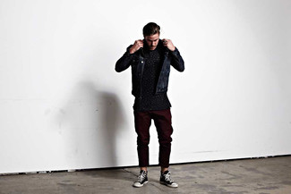 Schwarze Jeansjacke kombinieren – 296 Herren Outfits warm Wetter