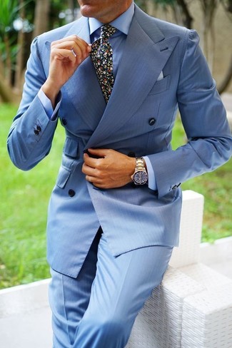 Schwarze Krawatte mit Blumenmuster kombinieren – 19 Herren Outfits