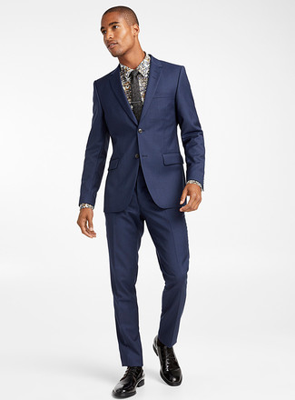 Schwarze Krawatte mit Blumenmuster kombinieren – 19 Herren Outfits