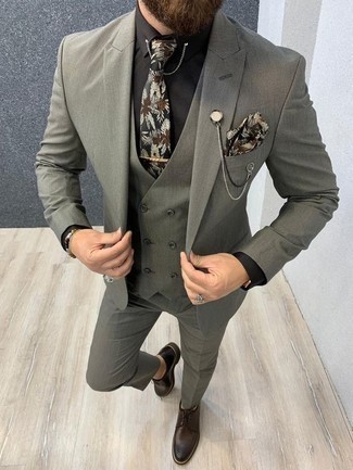 Schwarze Krawatte mit Blumenmuster kombinieren – 19 Herren Outfits